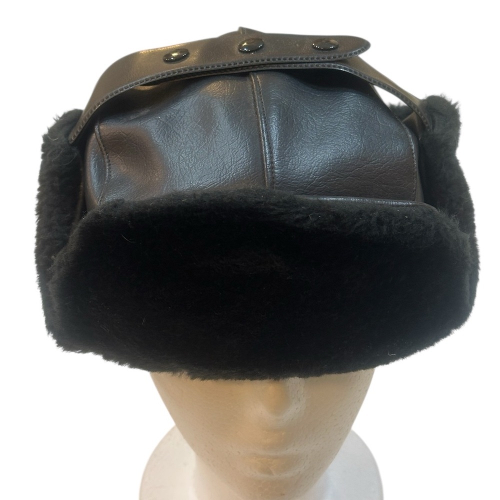 Vtg 80s/90s Made in USA Union Made Trooper Hat - ACTWU Tag - Black Size Medium